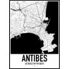Antibes Map Poster
