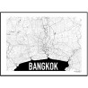 Map Bangkok Poster