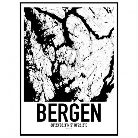 Bergen Map Poster
