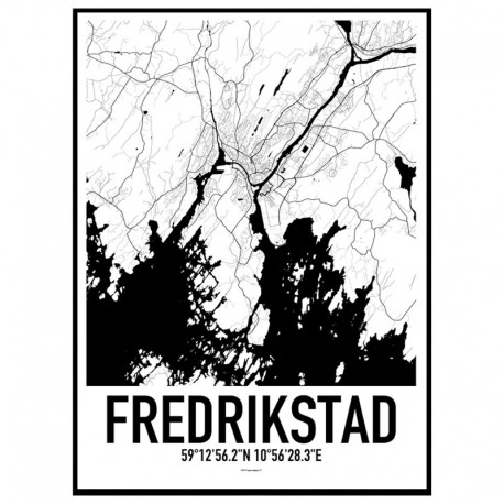 Fredrikstad Map Poster