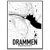 Drammen Map Poster