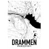 Drammen Map Poster