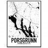 Porsgrunn Map Poster