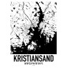 Kristiansand Map Poster