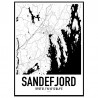 Sandefjord Map Poster