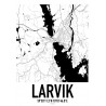 Larvik Map Poster