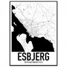 Esbjerg Map Poster
