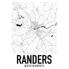 Randers Map Poster