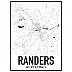 Randers Map Poster