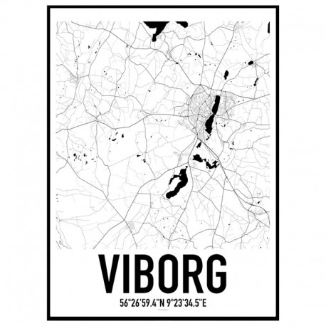 Viborg Map Poster