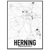 Herning Map Poster