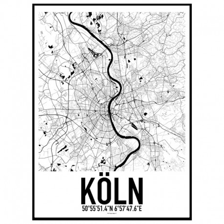 Köln Map Poster