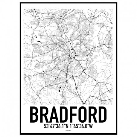 Bradford Map Poster