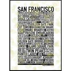SF Leaves Poster