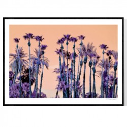 Purple Palms Poster