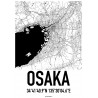 Osaka Map Poster