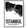 Istanbul Map Poster