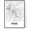 Moscow Metro Map Poster