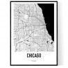Chicago Metro Map Poster