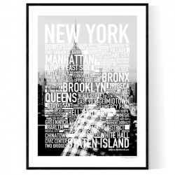 New York Photo Text Poster