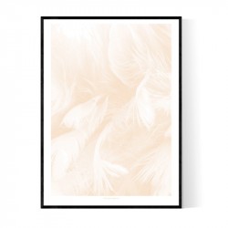 Abstract Peach Feather